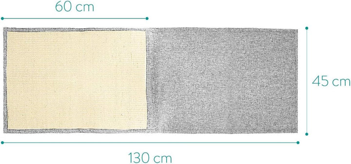 Navaris Katzen Kratzmatte Kratzschutz Sofa - Sisal Kratzteppich 130 x 45 cm für Katze - Couch Katzen