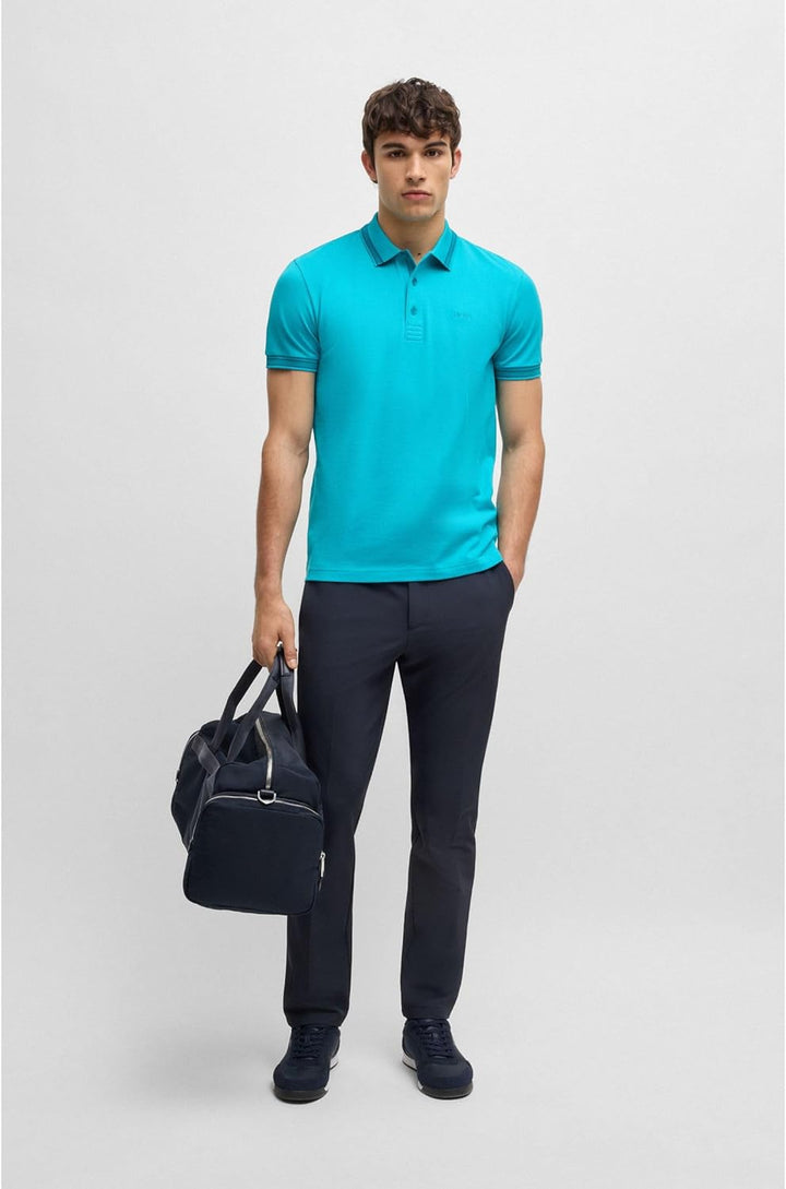 BOSS Herren Paddy Polohemd (1er Pack) 5XL Hellblau458, 5XL Hellblau458