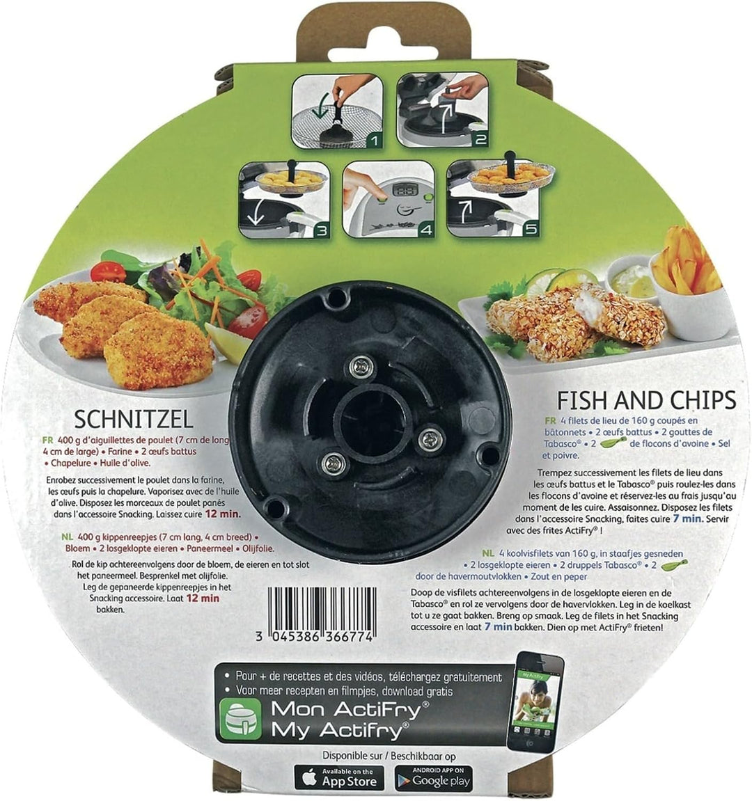 LUTH Premium Profi Parts Garkorb Seb Xa701070 für Heissluft-Fritteuse kompatibel mit Tefal Actifry