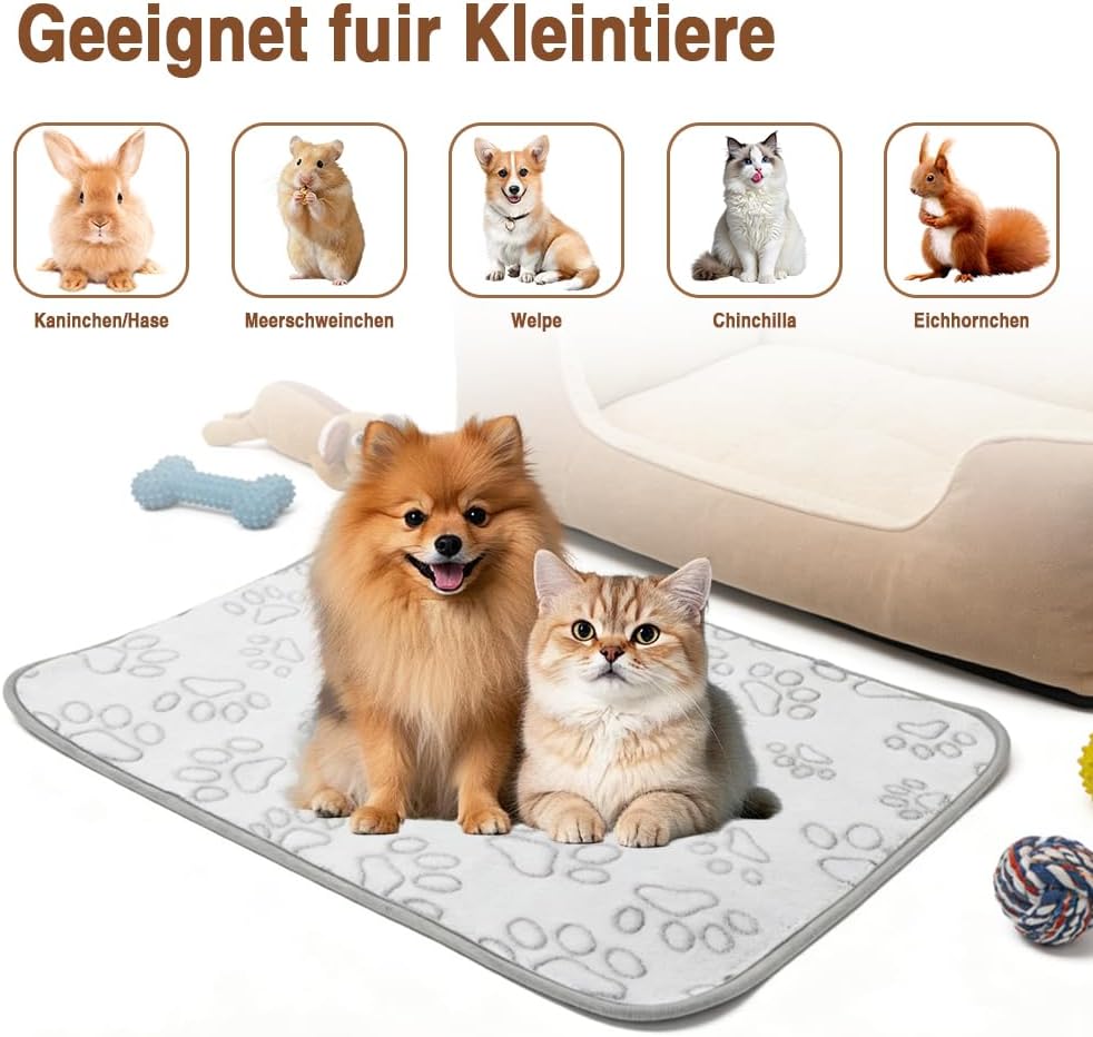RANJIMA Wiederverwendbare PIPI Pads für Meerschweinchen, wasserdichte und Schnell Saugfähige Waschba