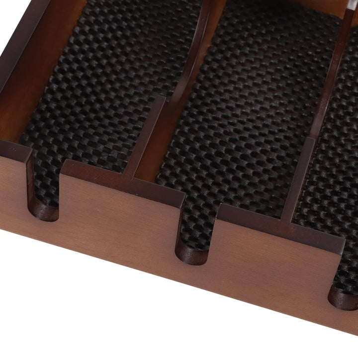 KAKAKE Friseur-Tablett-Organizer, platzsparender grossflächiger Friseur-Clipper-Halter aus Holz für