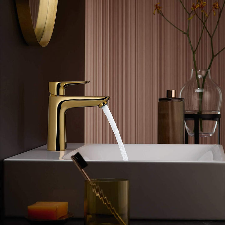hansgrohe Wasserhahn Talis E CoolStart (Armatur mit Auslauf Höhe 110 mm), Einhebel-Waschtischmischer