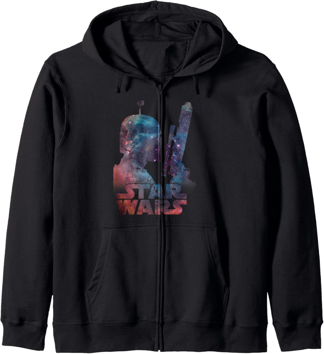 Star Wars Boba Fett Silhouette Galaxy Fill Kapuzenjacke