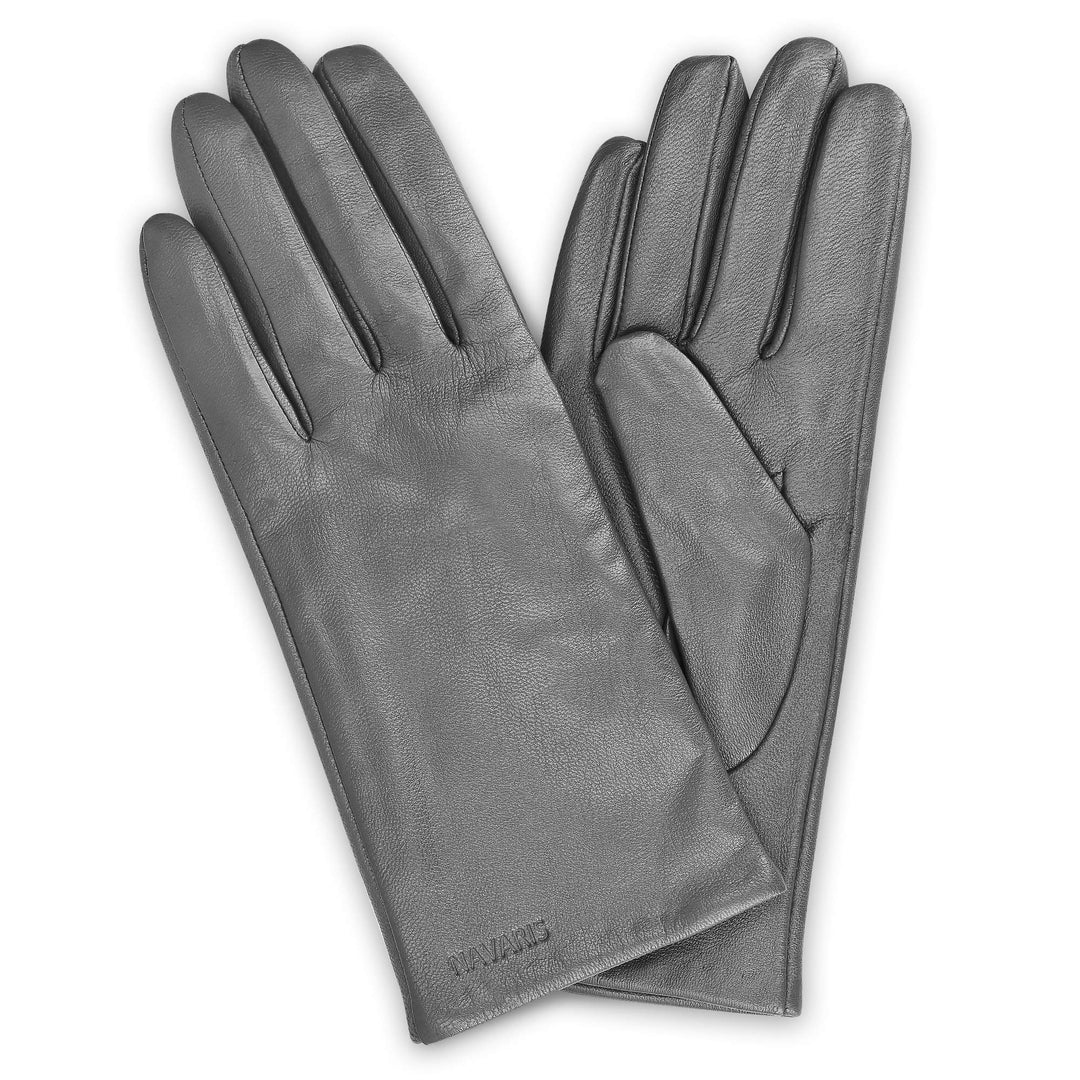 Navaris Touchscreen Nappa Lederhandschuhe für Damen - Leder Handschuhe aus Lammleder mit Kaschmir Mi
