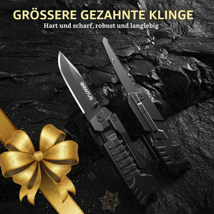 Geschenke für Männer 17 in1 Multitool Taschenmesser Camping Zubehör Outdoor Survival Gadgets Weihnac