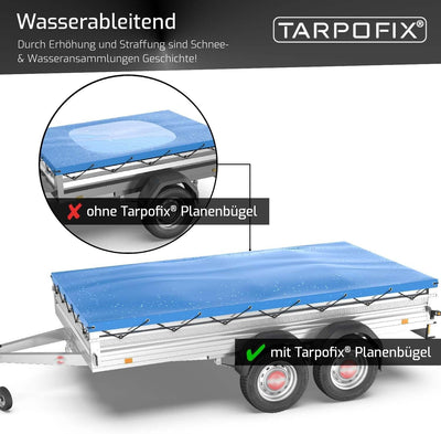 Tarpofix® Anhänger Planenbügel Flachplanenbügel (1-4er Set) - Universell anpassbare Anhängerplanen H