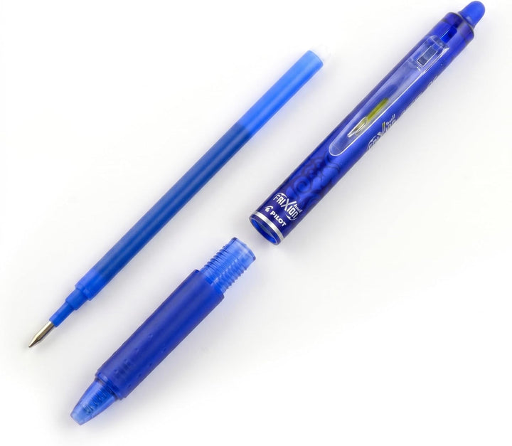 PILOT FriXion Clicker 0.7 – 6 Stück – Farben 2x Blau/Schwarz/Grün – Radierbarer, nachfüllbarer Gel