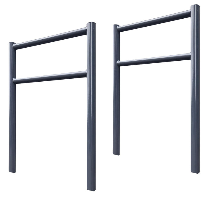 TRUTZHOLM 2x Fahrradanlehnbügel mit Knieholm 115x75 cm Stahl pulverbeschichtet Ø 60 mm Anlehnbügel z