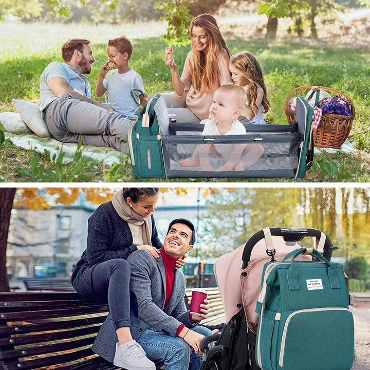 Baby Wickeltasche Rucksack,Diaper Backpack,Babytasche Reiserucksack mit Wickelauflage,Multifunktiona