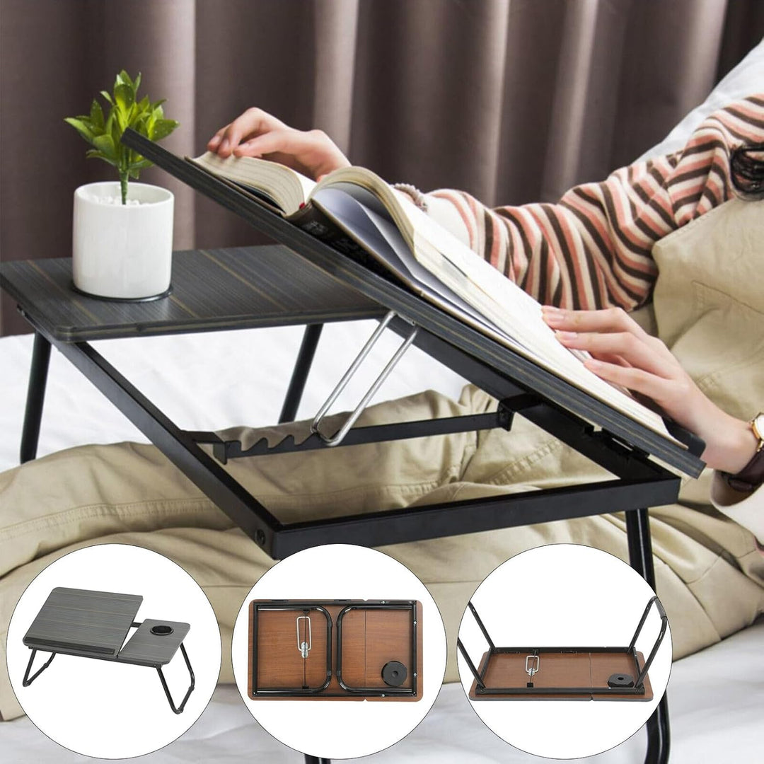 Trintion Faltbare Laptoptisch 55x32x25cm Notebooktisch Betttisch Klappbar Notebook Laptop Bett Table