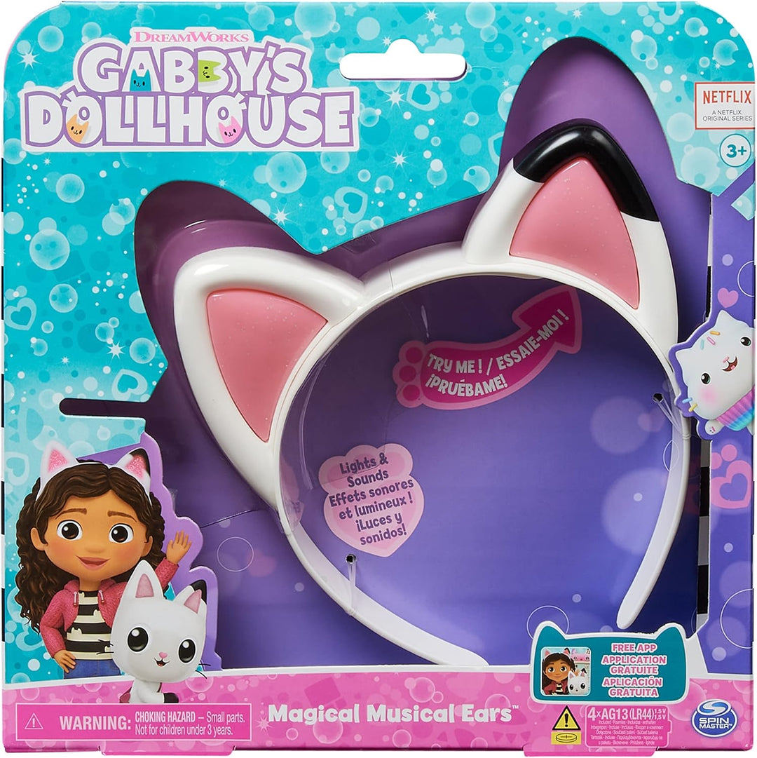 DREAMWORKS GABBY'S DOLLHOUSE - Magical Musical Cat Ears, Haarreif mit Katzenohren, mit Licht, Geräus