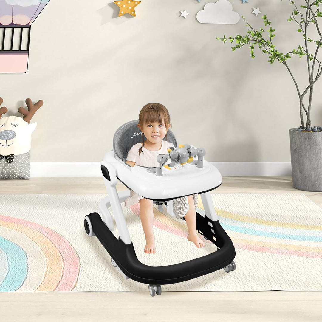 5-in-1 Lauflernhilfe für Babys, mit verstellbaren Höhen, Gehfrei Babywalker ab 6 Monate, bis zu 25 k