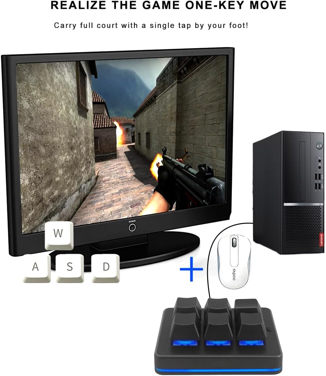 6 Tasten Mini Keypad Wireless USB Mechanische Gaming Makro Tastatur Customized Programmierbare OSU T