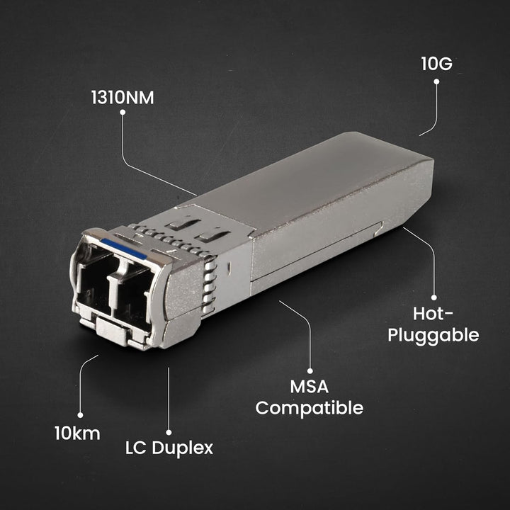 Extralink SFP Modul 10G LC Duplex Multimode 1310 nm 10KM MSA-kompatibel – Für HP, ARUBA, Switches, R