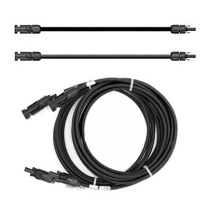 solartronics Verlängerungskabel 6mm² Solarkabel schwarz mit Stecker beidseitig für Solarmodule PV GA
