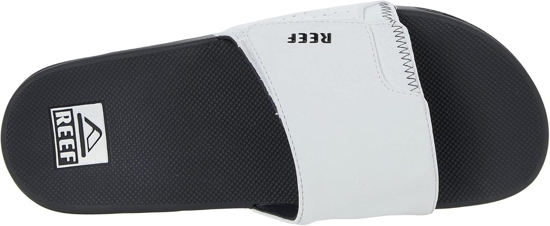 Reef Slipper Fanning Slide 47 EU Grau Weiss, 47 EU Grau Wei&#xDF;