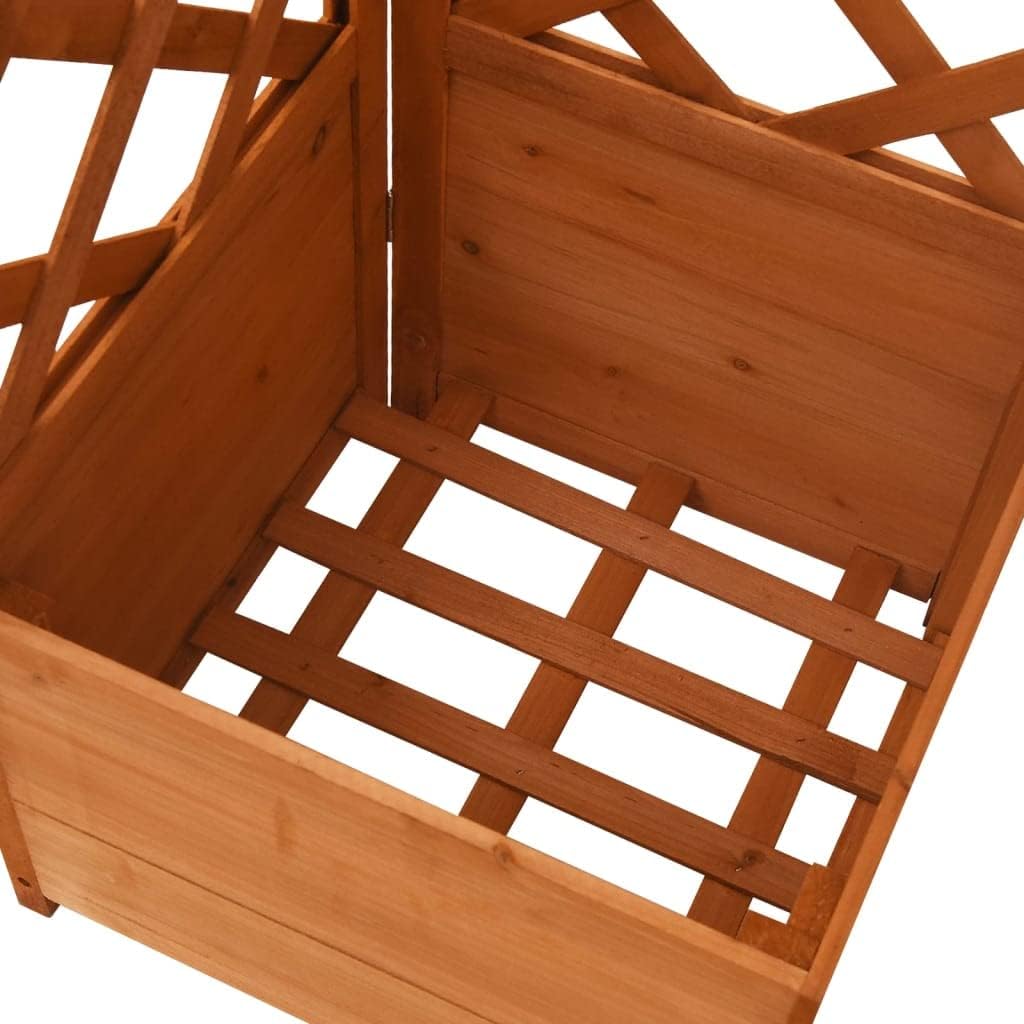 vidaXL Tannenholz Massiv Eck Spalier mit Pflanzkasten Rankgitter Rankhilfe Gartenspalier Blumenkübel