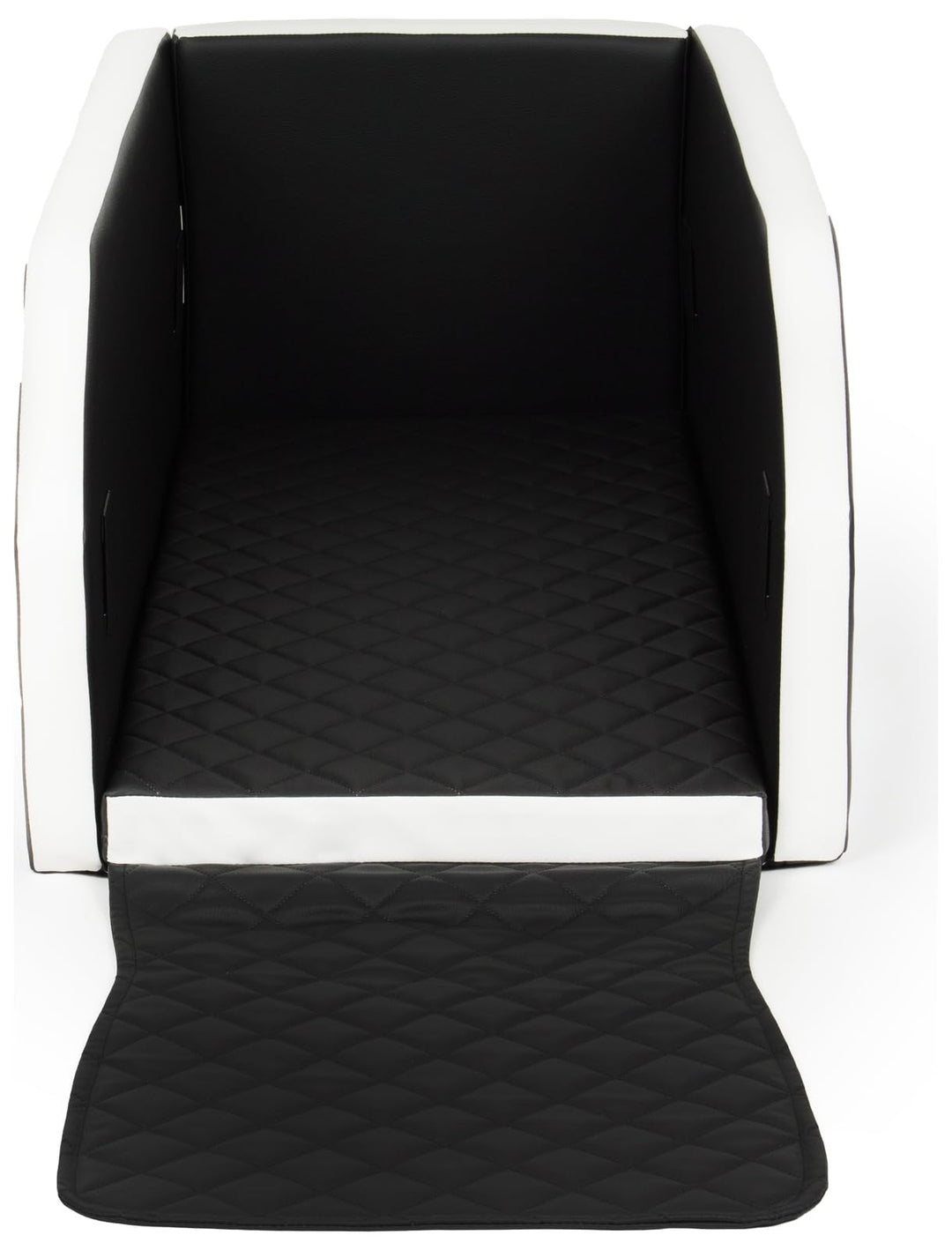 Autohundebett Hunde-Autositz Hundebett f. Rückbank Hundesitz Modulbett 55x100 cm (Farbe: schwarz - w
