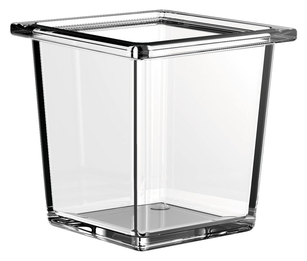 Emco Liaison Glasschale quadratisch für Reling, Kristallglas klar, tief, Glas