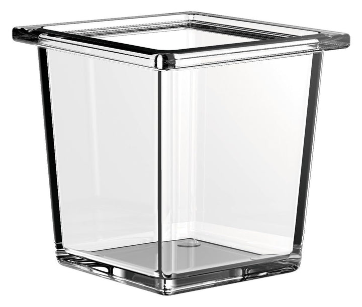 Emco Liaison Glasschale quadratisch für Reling, Kristallglas klar, tief, Glas