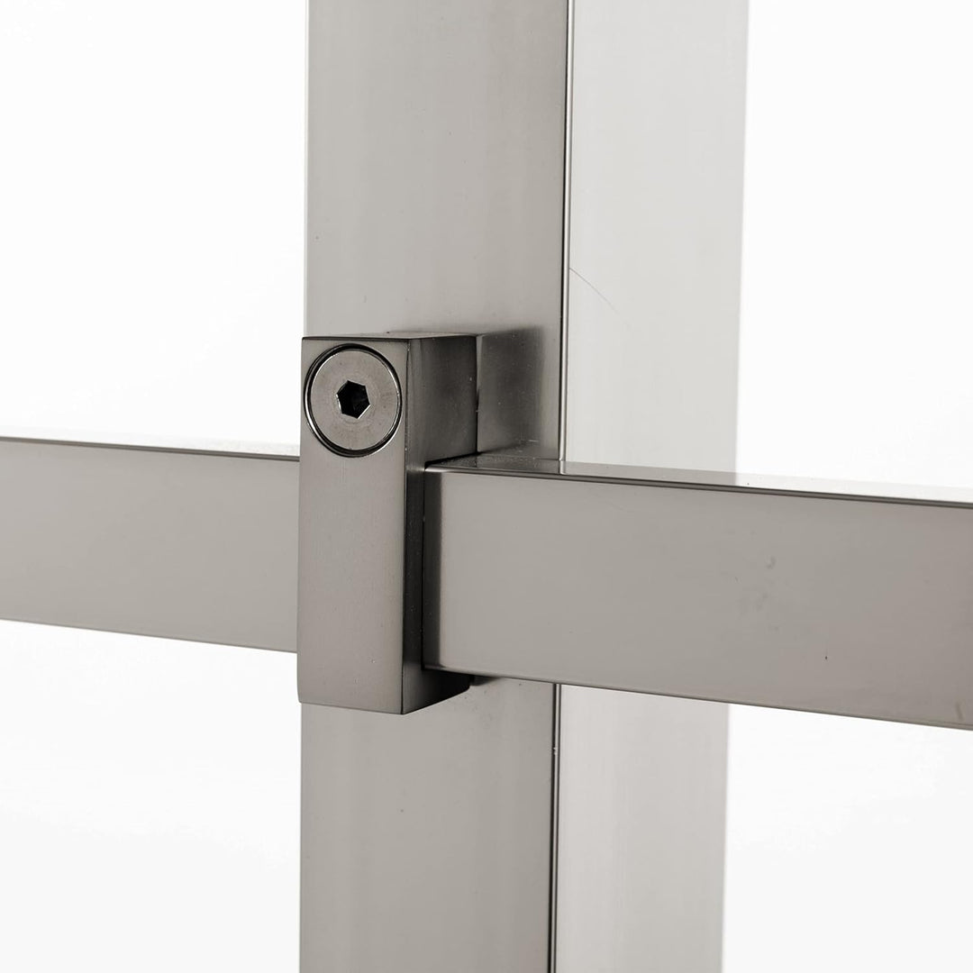 DOLLE Brüstungsgeländer Set aus Aluminium seitliche Montage eckiges Design 150 cm, Seitliche Montage