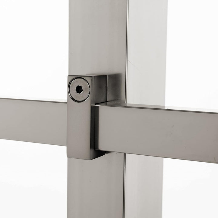 DOLLE Brüstungsgeländer Set aus Aluminium seitliche Montage eckiges Design 150 cm, Seitliche Montage