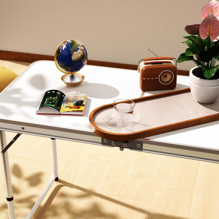 Campingtisch Klappbar Alu + MDF Klapptisch mit Tragegriff, Picknicktische/Partytische/Angeltische, L