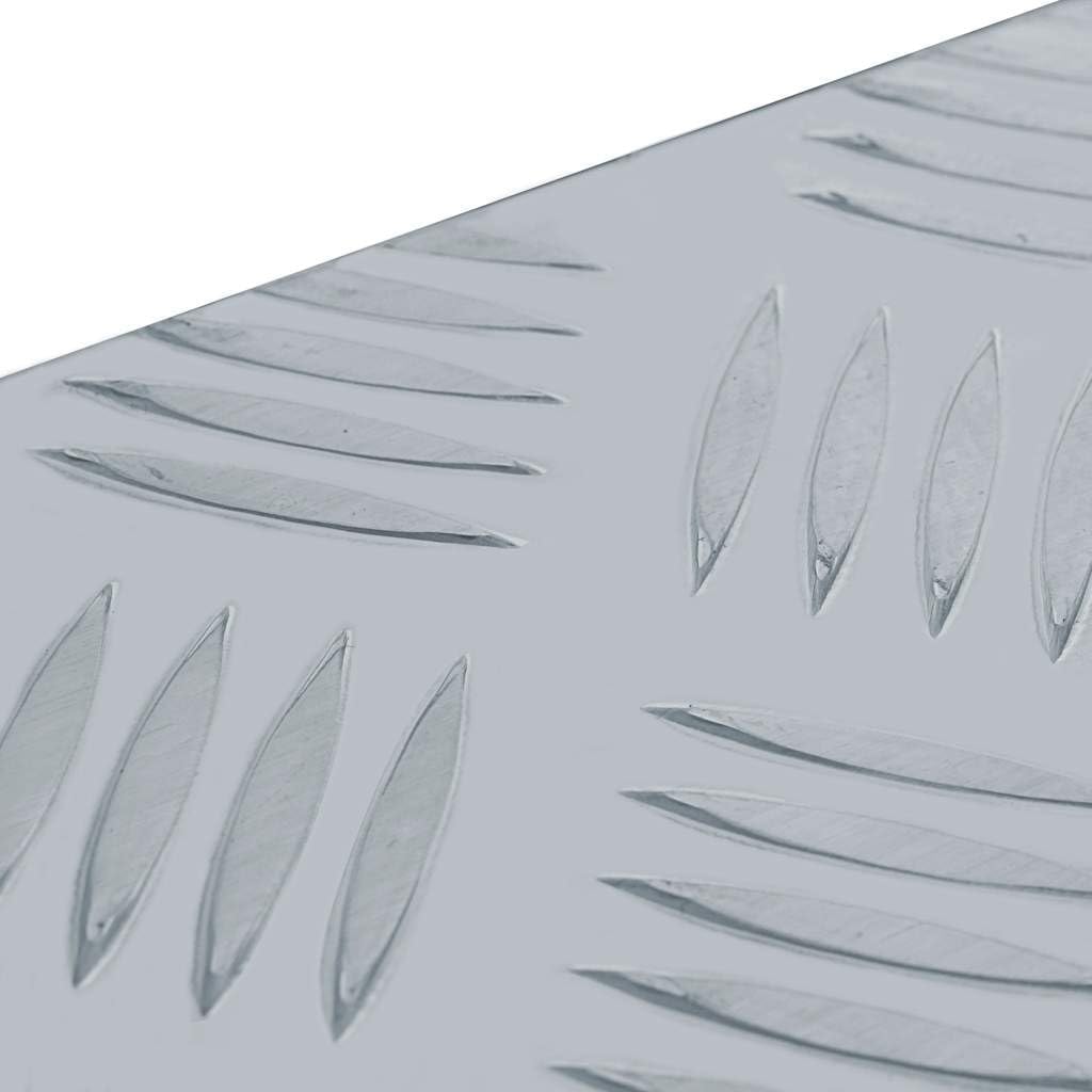 vidaXL Aluminiumkiste Silbern Alubox Aluminiumbox Transportkiste Alukoffer 48.5 x 14 x 20 cm Silber,