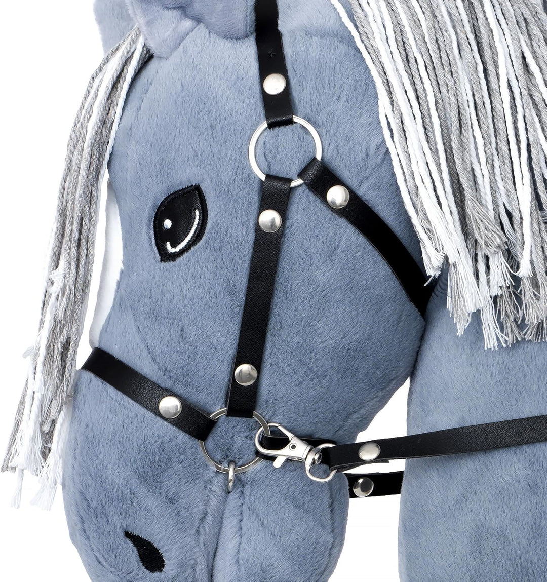 Start Hobby Horse Steckenpferd aus Plüsch mit Holzstock – Realistisches Stockpferd mit Langer Mähne