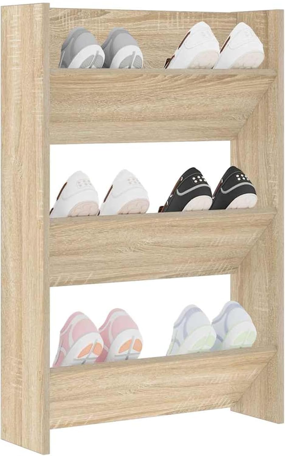 Tidyard Schuhschrank Hängend, Schuhregal Wandmontage, Schuhorganizer, Schuhregal Wand mit Kippböden