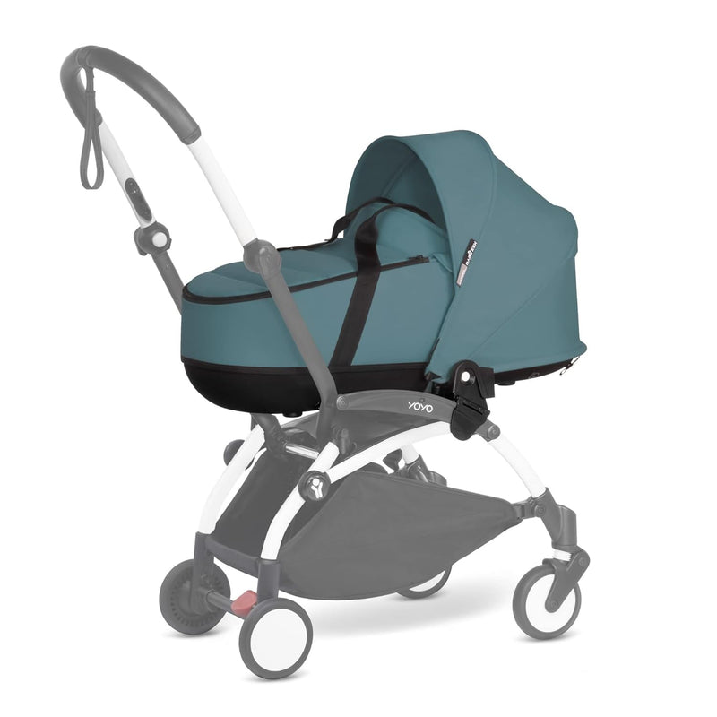 BABYZEN YOYO 0+ Liegewanne, Aqua - Mit dicker Doppelmatratze; Schale und Verdeck belüftet - Nur mit