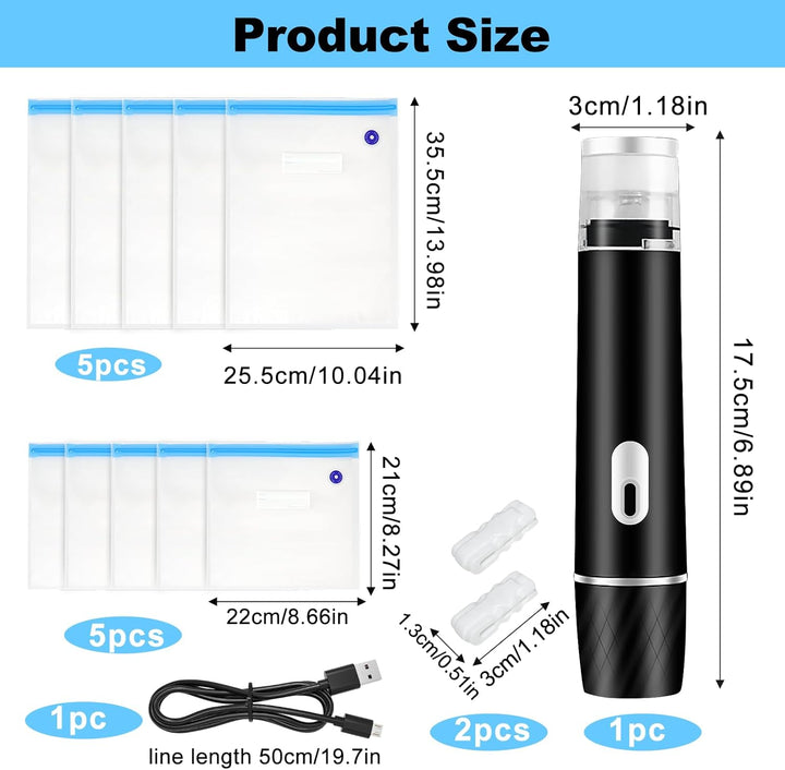 Tragbares Vakuumiergerät mit Wassertank, Mini Vacuum Sealer mit USB-Aufladung,Kompakt Wiederverwendb