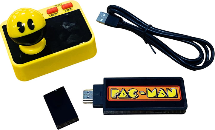 Fizz Creations PAC-MAN Plug & Play Retro Gaming Arcade Game Wireless Controller Included HDMI Cable