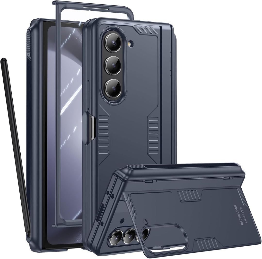 spoovcto für Samsung Galaxy Z Fold 5 Hülle mit Slim S Pen Stifthalter & Scharnierschutz, Integrierte