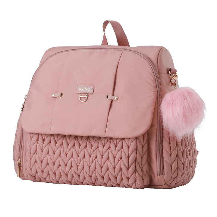 Leila Wickelrucksack mit verstellbaren Schultergurten, Kinderwagen-Clips und Wickelauflage – Modebew