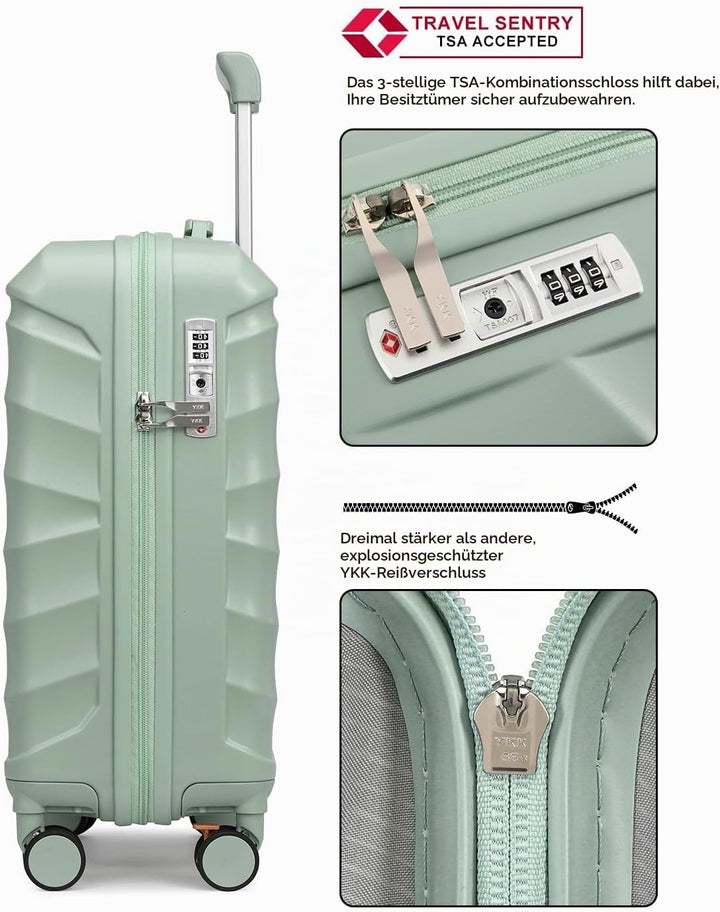 Sea choice Reisekoffer Set 5 Teilig ABS Hartschale Trolley Kofferset Gepäckset Grosse Kapazität Hand