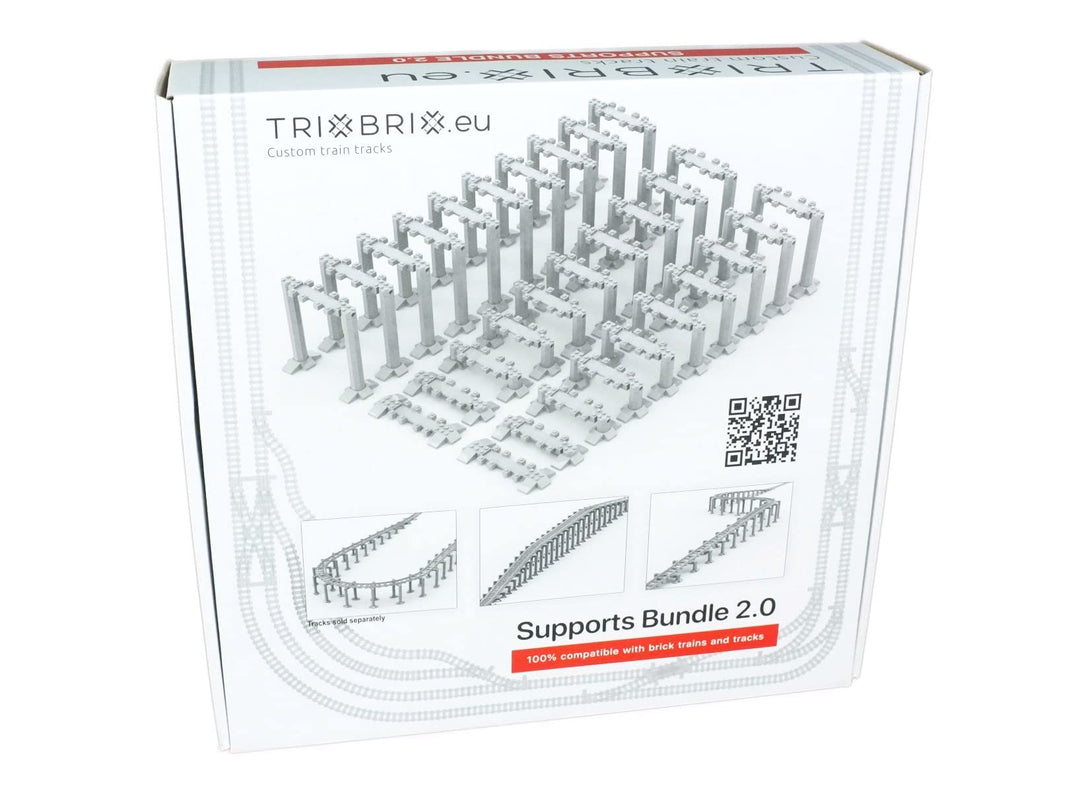 Trixbrix Supports Bundle 2.0 Compatible with Lego City Train Sets 60197 60198 10277 60205 60238 6033