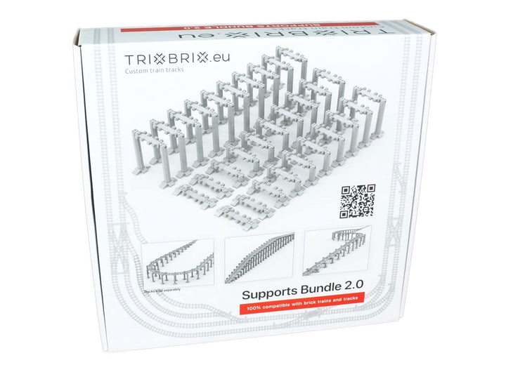 Trixbrix Supports Bundle 2.0 Compatible with Lego City Train Sets 60197 60198 10277 60205 60238 6033