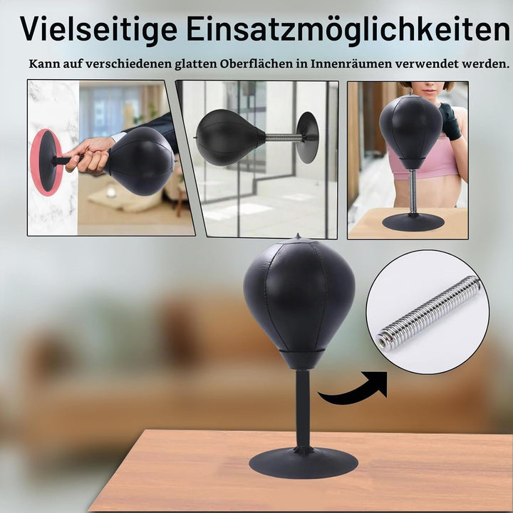 Punchingball, Punchingball Tisch mit Federn, Saugnapf zum Stressabbau für Chef, Kollegen, Freunde, 1
