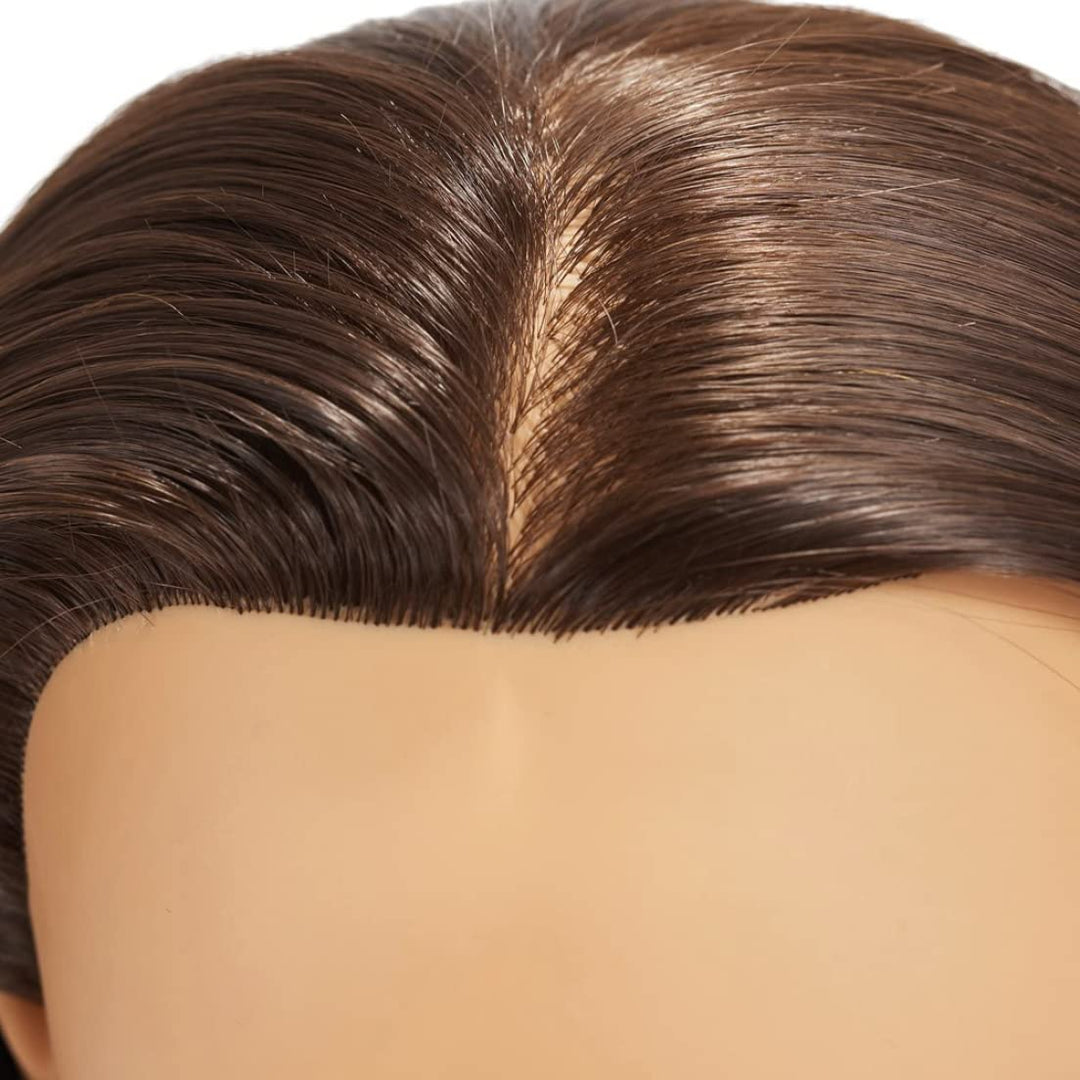Stylingkopf 24, 80 Zoll Haarsimulation Kunstfaser-Schaufensterpuppenkopf mit Haartraining für Make-u