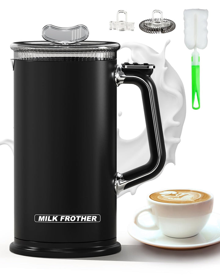Milchaufschäumer Elektrisch 4 in 1, 500 ML Automatische Induction Milch Frother, 4 Programme für War