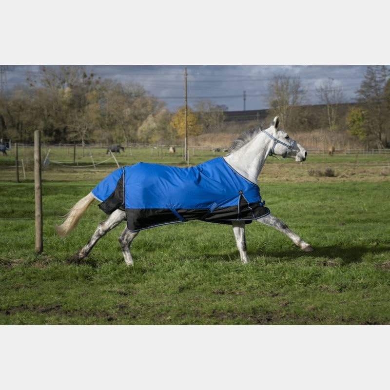 Equi-Theme Stalldecke TYREX 1200D AISANCE blau/schwarz blau/schwarz 150cm, blau/schwarz 150cm