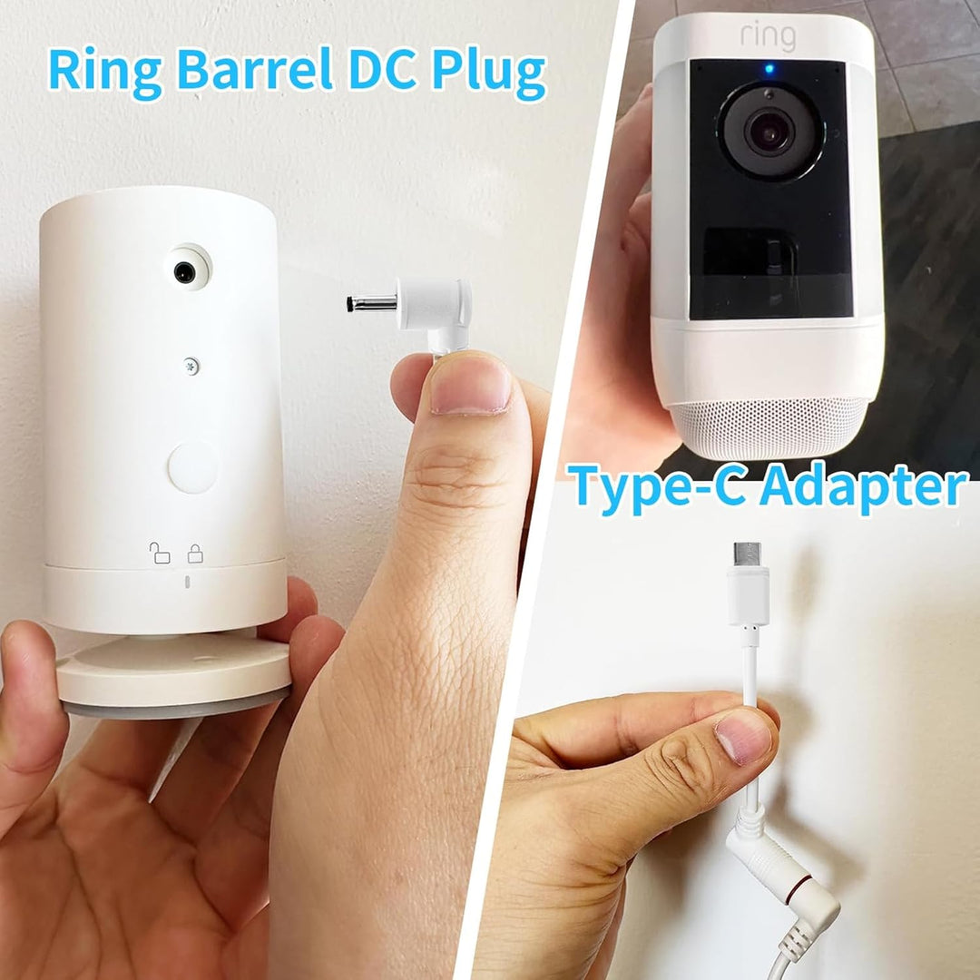 Solarpanel-Ladegerät für Ringkamera, kompatibel mit Ring Stick Up Cam Akku, Ring Spotlight Cam Akku,
