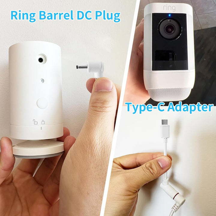 Solarpanel-Ladegerät für Ringkamera, kompatibel mit Ring Stick Up Cam Akku, Ring Spotlight Cam Akku,