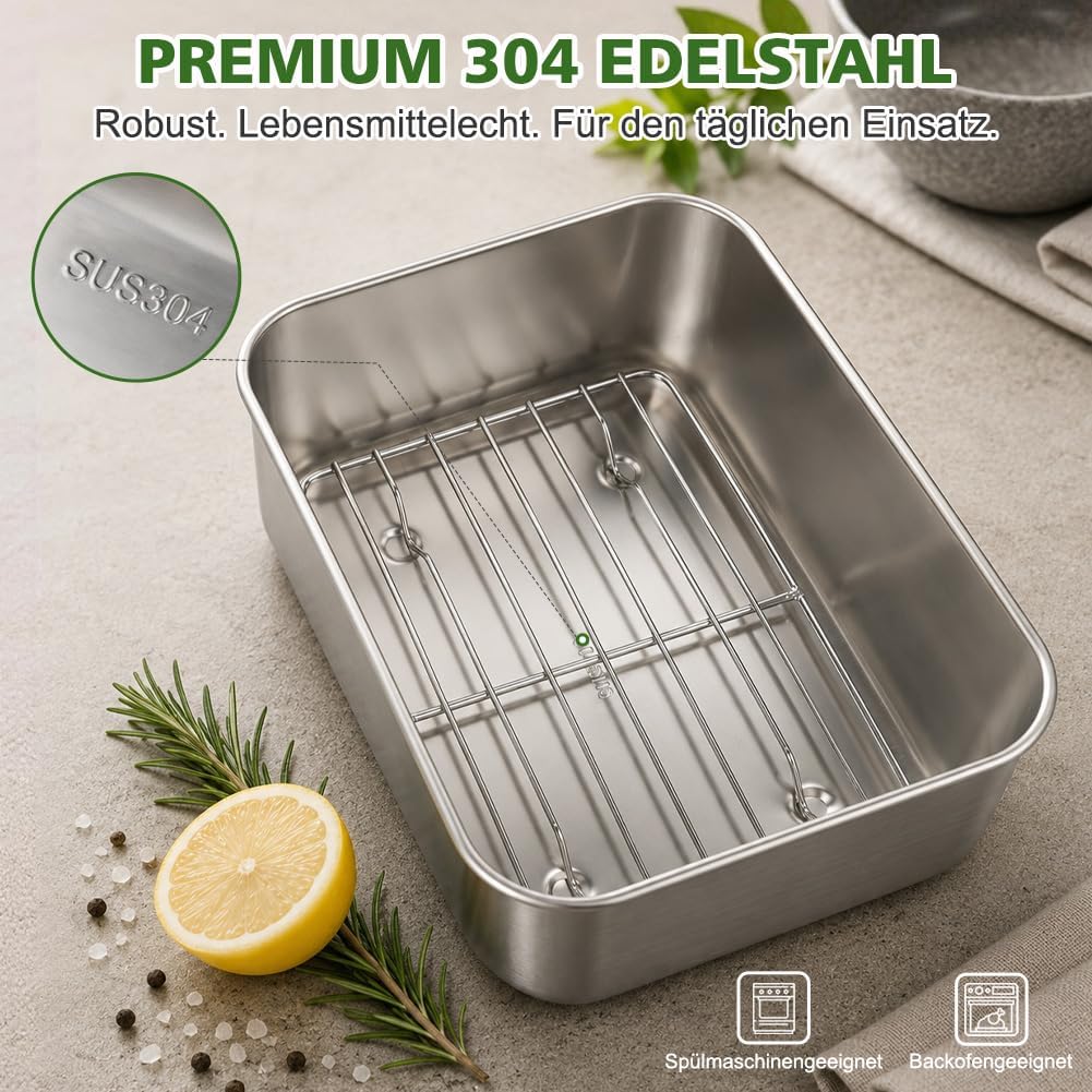 YQL Airfryer Zubehör für Ninja/COSORI Dual, Edelstahlformen mit 7,8 cm Höhe | 304-Edelstahl & spülma