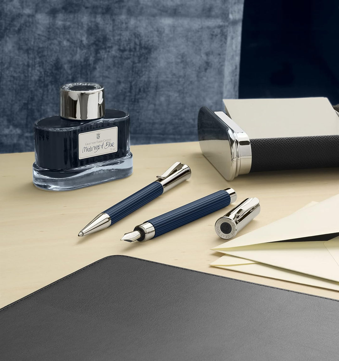 Graf von Faber-Castell 141711 - Füllfederhalter Tamitio Nachtblau, Federbreite F, 1 Stück