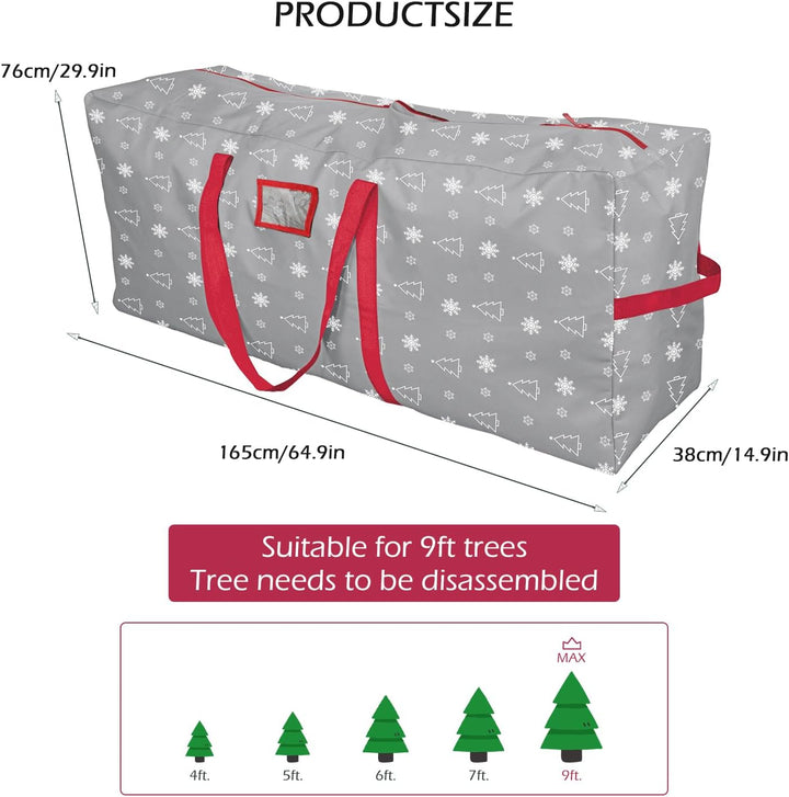 Jangostor Weihnachtsbaum Aufbewahrungstasche - Weihnachtsbaumtasche für Bäume bis zu 270 cm mit Trag