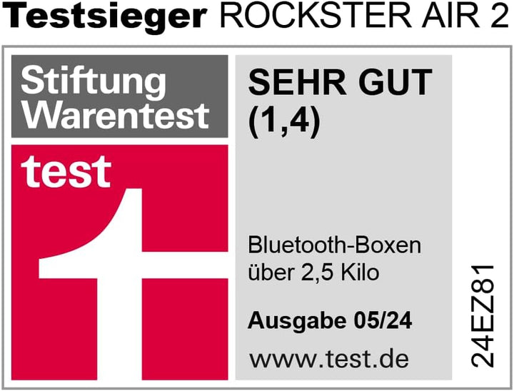 Teufel ROCKSTER AIR 2 - Tragbarer Bluetooth-Speaker - Leistungsstark Mobiler Event Speaker, bis 58 S