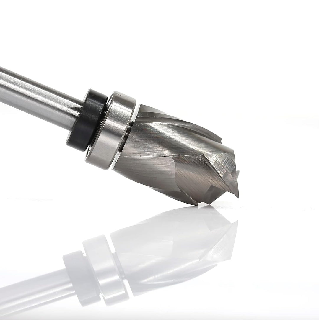 Sinoprotools Spiralfräser 8mm Schaft VHM Fräser,Kopierfräser mit 30mm Schnittlänge,Up-Down Cut Kompr