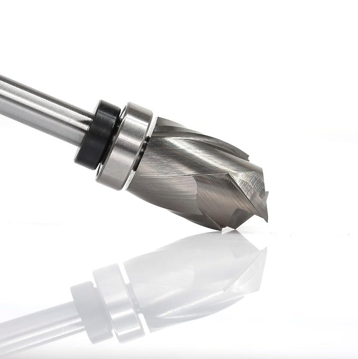 Sinoprotools Spiralfräser 8mm Schaft VHM Fräser,Kopierfräser mit 30mm Schnittlänge,Up-Down Cut Kompr